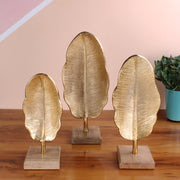 Metal Banana Leaf Statue Figure Decorative Living Room Decor